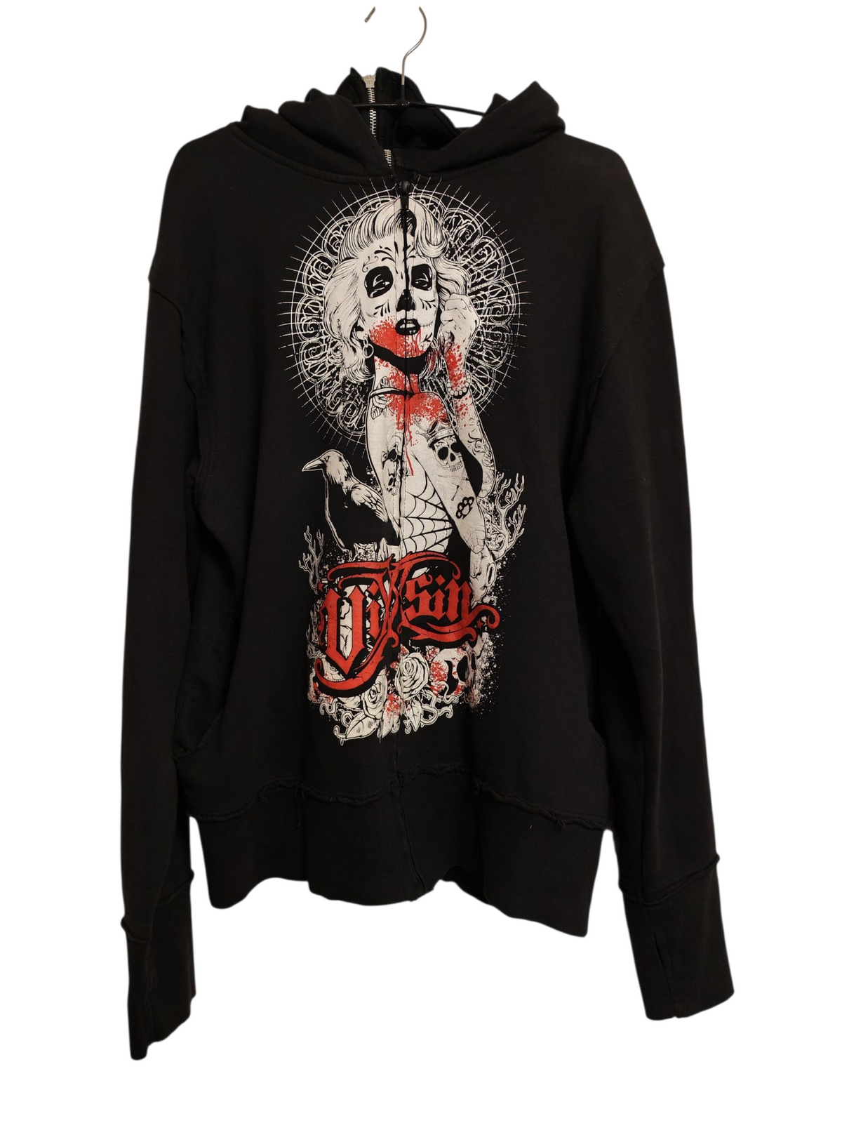 Vixxsin musta printtihuppari XL