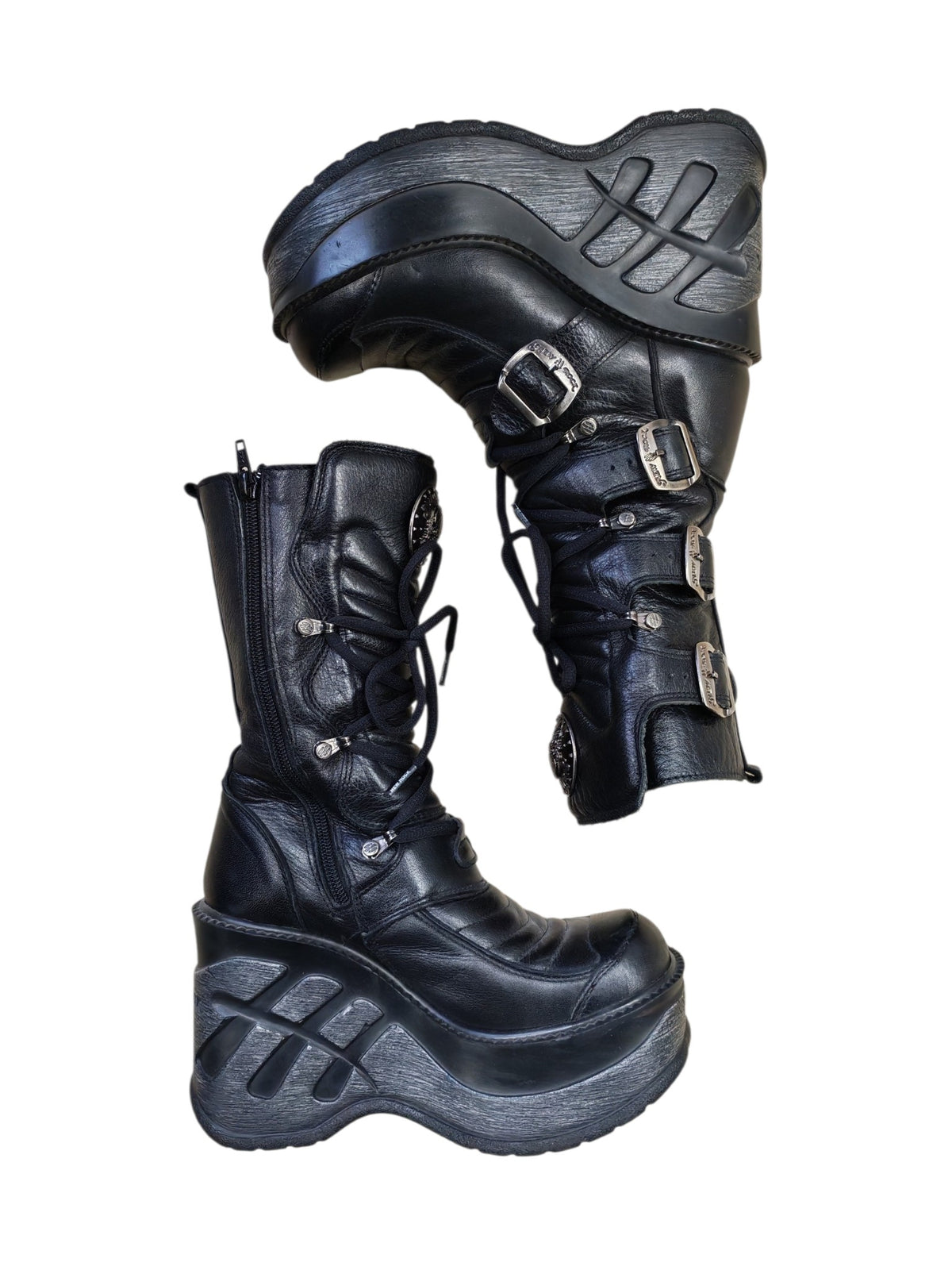 New Rock mustat kengät 37