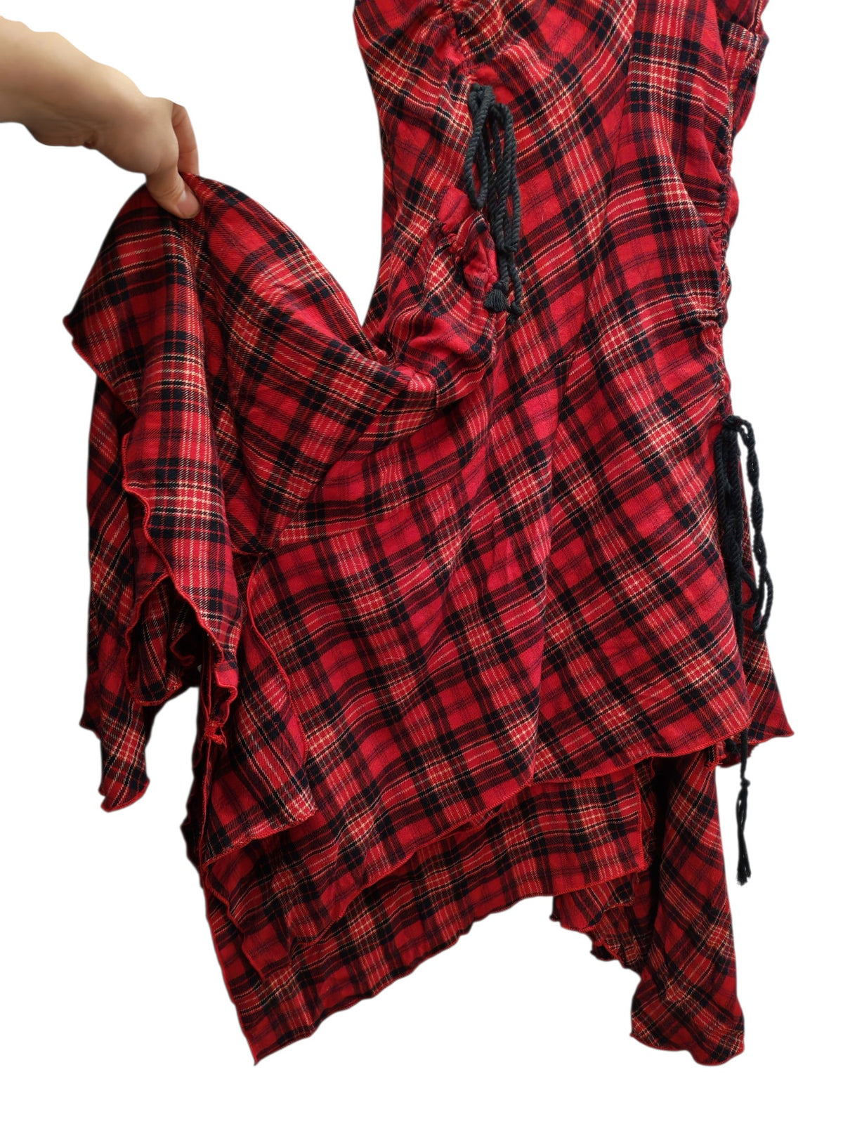 Lissa punaruutuinen mekko M