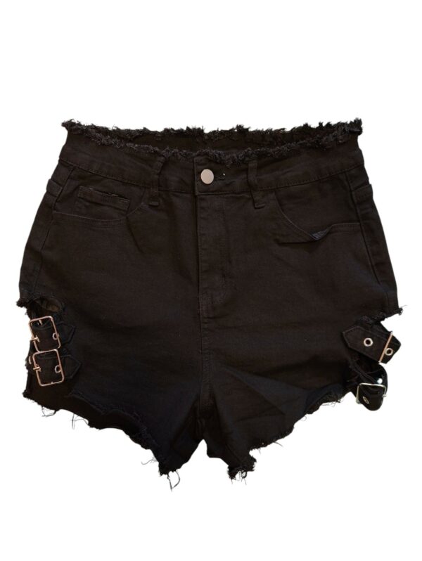Jeans mustat shortsit L (3896)