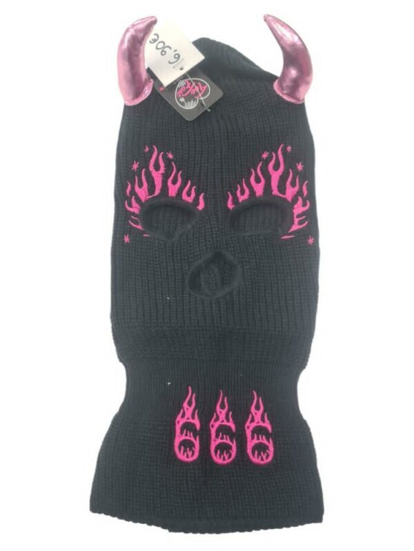 TooFast musta-pinkki balaclava (4548)