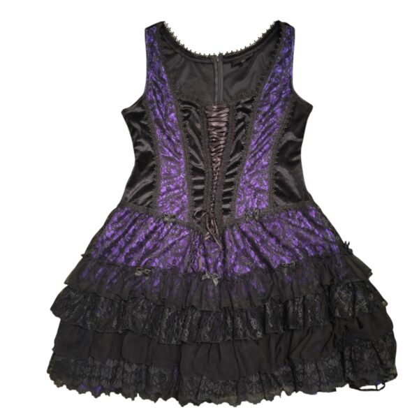 Sinister musta-violetti mekko 2XL