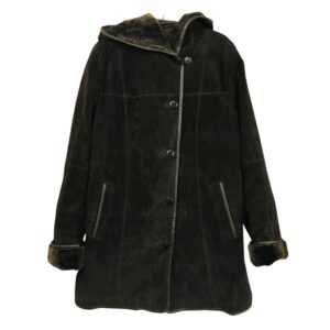 M.I.C musta mokkanahkatakki 40 (4648)