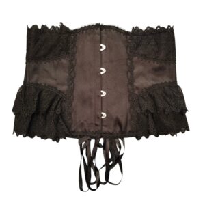 Musta vyötärökorsetti pitsein S