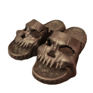 Mustat pääkallosandaalit 38/39